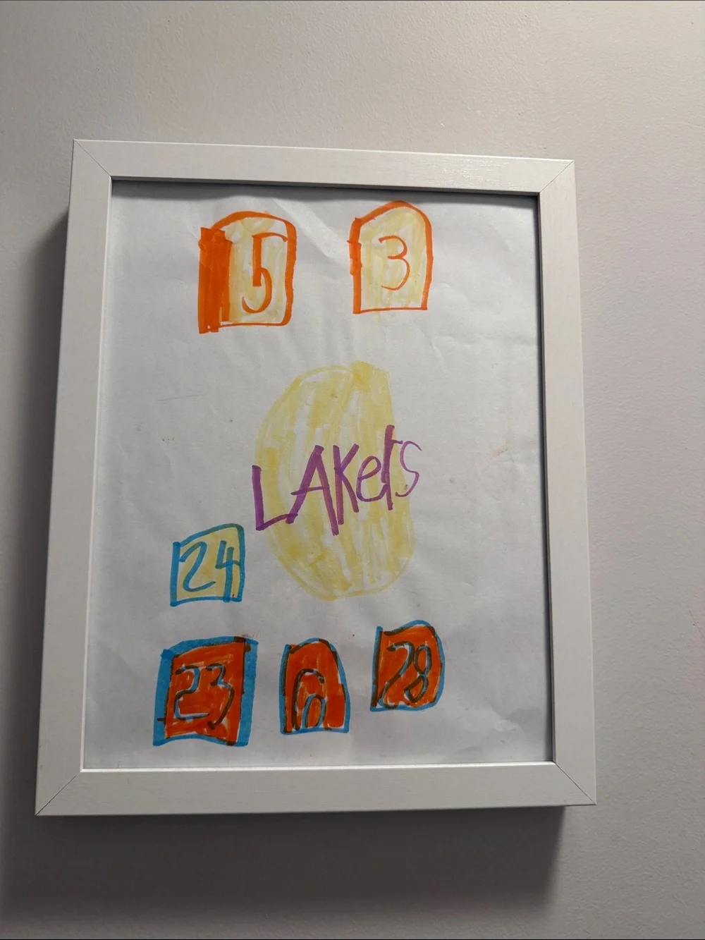 White Frame with storage for easy interchangeable displays
